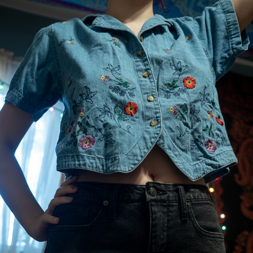 Floral Jean Top